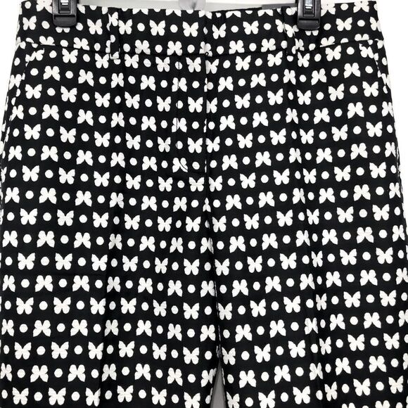 Talbots Hampshire Ankle Pant in Black with White Butterflies NEW - Picture 7 of 16